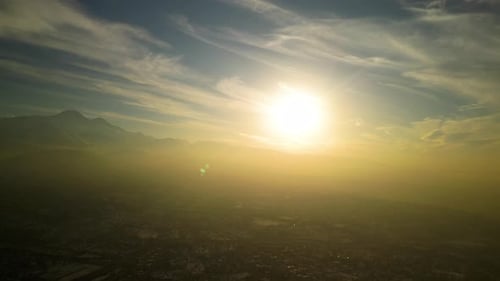 Beautiful sunset sky with clouds in Time-lapse video