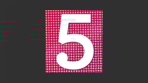 Page Peel Transition Revealing a Number