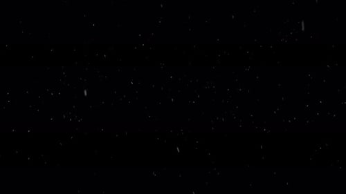 Schnee, der auf schwarzen Hintergrund fällt. Animationsschleife mit fallendem Winterschnee