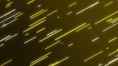 Rounded Neon Yellow Colored Lines Background Animation Loop