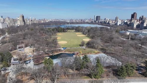 Central Park At Manhattan In New York United States.