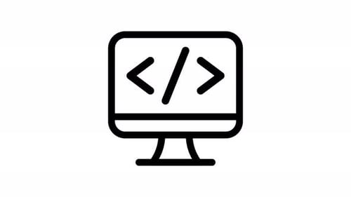 coding line icon animation
