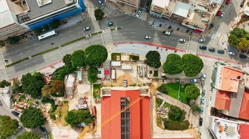 Vista aérea de Platia Agoras, Grecia.