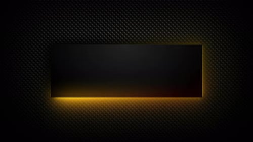 Moldura retangular de néon com efeito brilhante em um fundo abstrato de luxo escuro, Banner vazio e brilhante