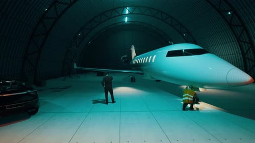Flugzeuge im Hangar