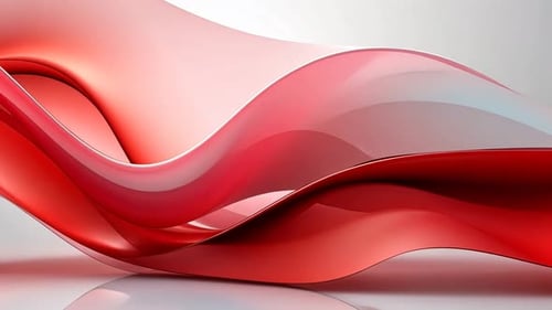 Abstract red and white wavy design (3)