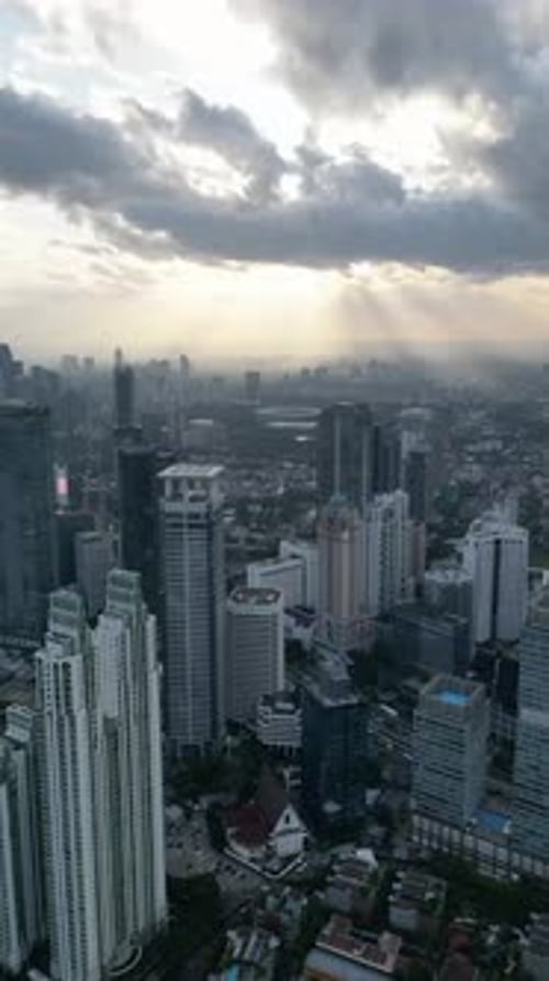 Jakarta is the capital city of Indonesia at night