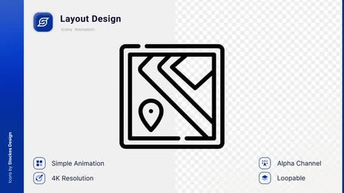 Animation Layout Design Icon