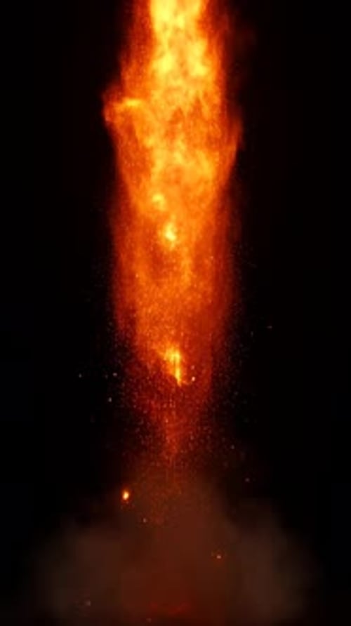 Fiery Exhaust Column