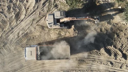 Loading Dump Truck Soil