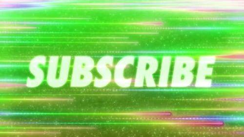 Neon Glowing Subscribe Text with Abstract Lines Background