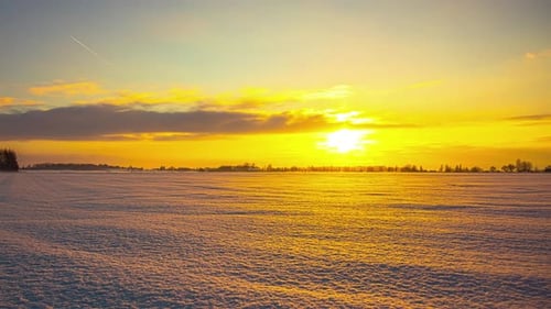 Winter Landscape at Golden Hour