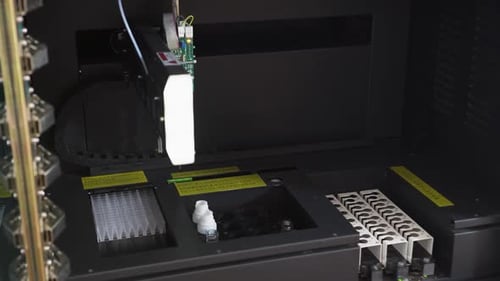 Automated Laboratory Equipment Analyzing Samples
