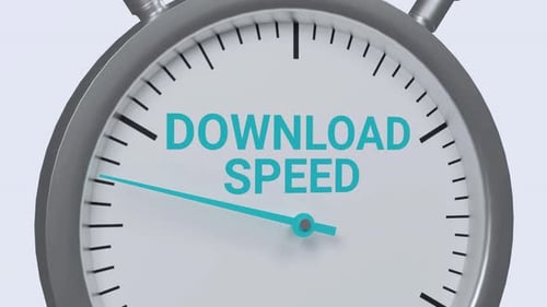 Animated Stopwatch Meter for Internet Download Speed