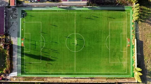 Soccer Field While Playing the Game Vertical Shoot