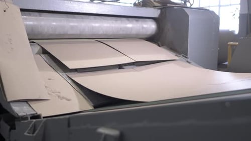 Large Cardboard Sheet Leveling Machine in Factory Workshop