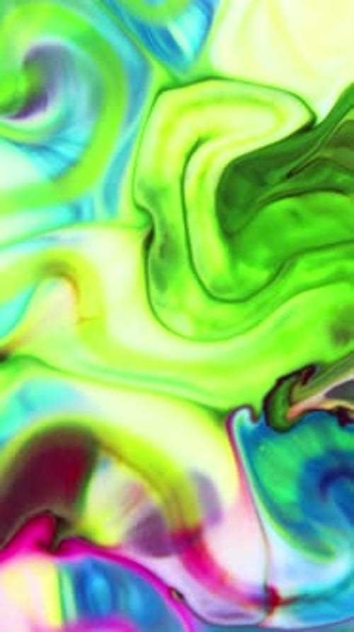 Colorful Abstract Paint Swirls and Blends