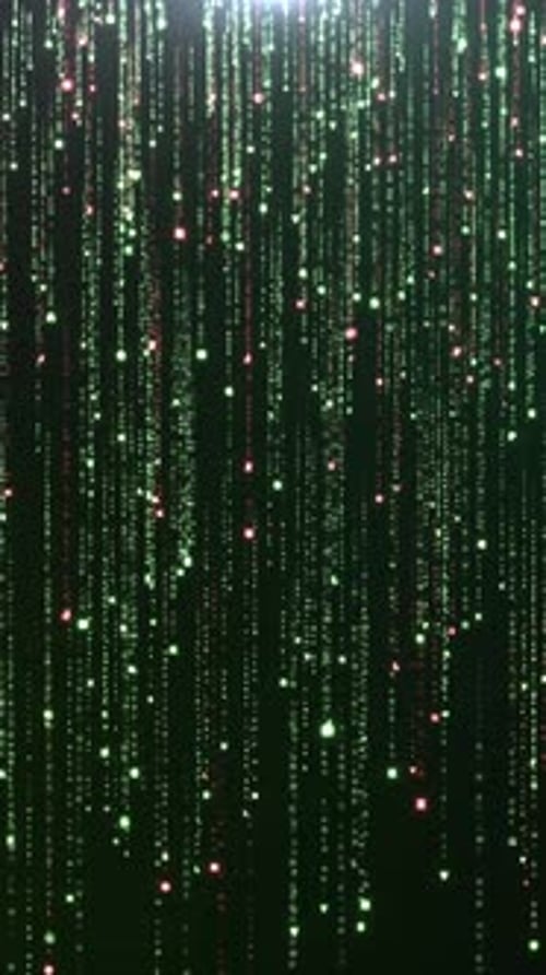 Digitaler Matrix-Stil mit Kaskadenmatrix-Stil, kyrillisches Alphabet, Code, Regeneffekt, leuchtende Ziffern