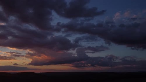 A beautiful orange and blue sunset