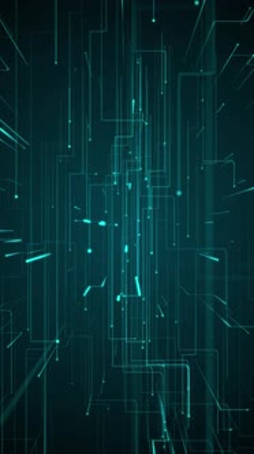 Vertical Video - Streaming Digital Data Nodes Technology Background