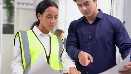 Competent Investor Investor Discuss and Brainstorm with Engineers on Blueprint