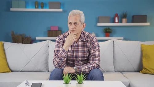 Sad man with private life problems.