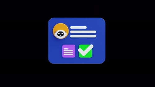 3D Animation of AI Assistant Interface