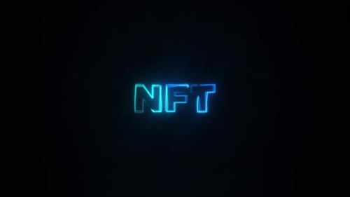 Neon NFT Glowing Text Reveal Animation