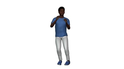 3D Animated Person Running In Place Animation