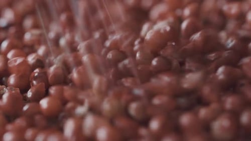 Full of Red Peppercorn falling down in Slow motion took in studio 2