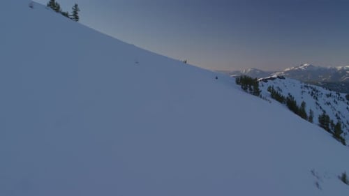 Snow-Covered Peaks, Steep Cliffs and Rugged Terrain in the Gallatin Mountains, Montana Adventure