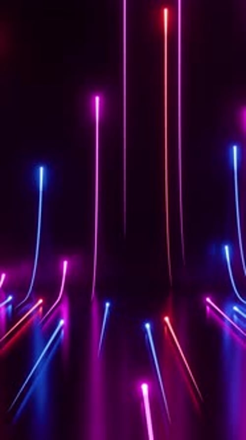 Dynamic Neon Light Trails Vertical Background