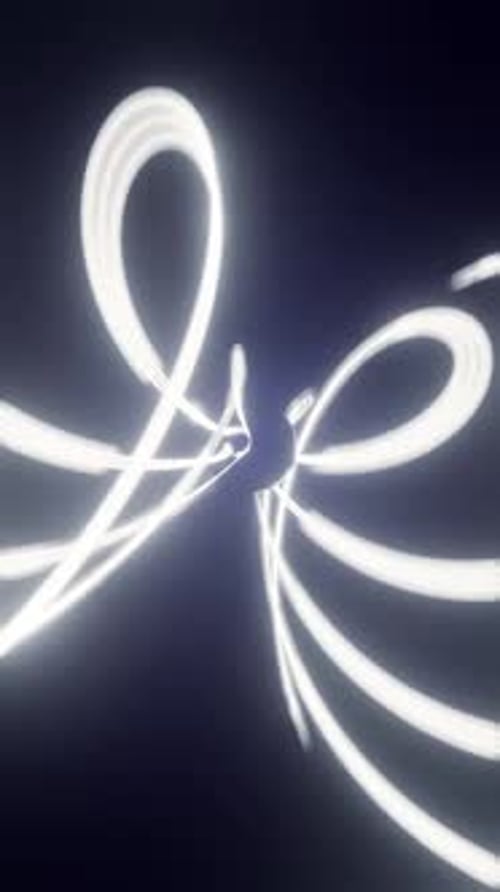 Dynamic Abstract White Light Swirl Motion Reveal