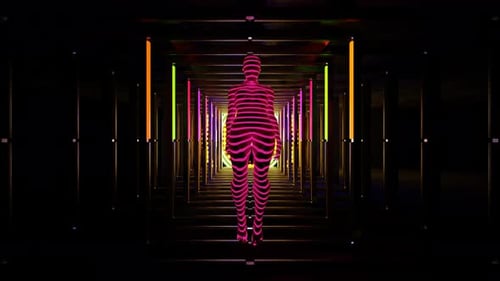 Schwebender Mann in der Luft VJ Loop
