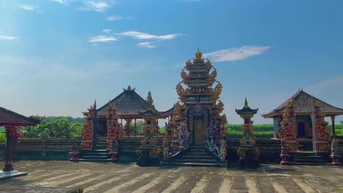 Balinese Temple Complex on a Sunny Day