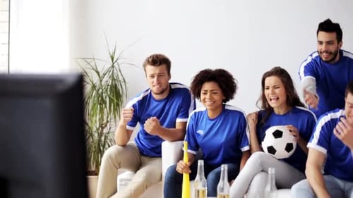 Friends Watch Football Game and are Upset