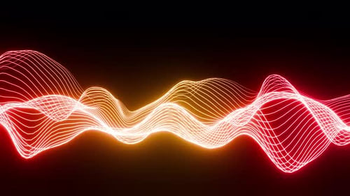 Rot mit orangefarbenem Partymusik-Equalizer Vj Seamless Loop