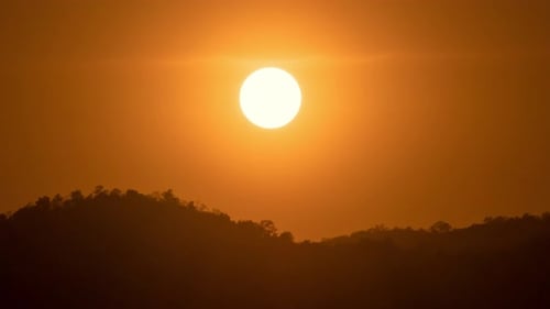 Time lapse of majestic sunset or sunrise.