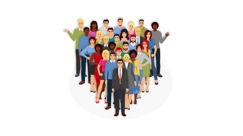 Group of Office Team Cartoon People Animation