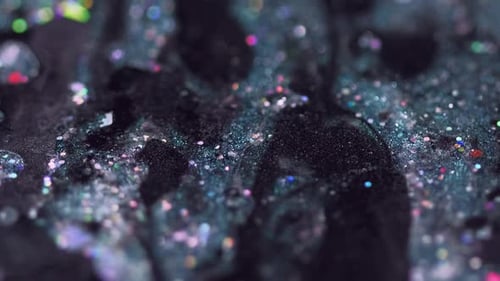 Macro View of Abstract Shimmering Glitter