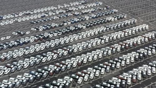 Parking lot in factory