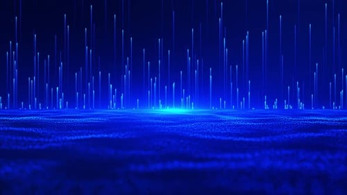 Digital Futuristic Technology Background Blue Loop