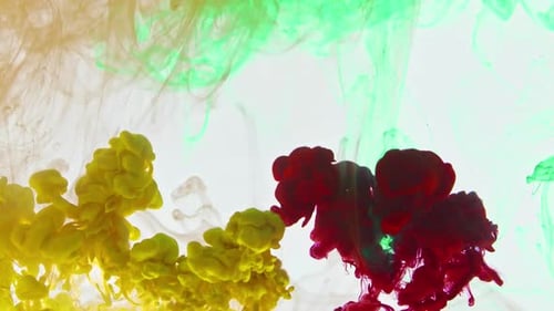 Encre colorée abstraite dans l'eau Texture 6