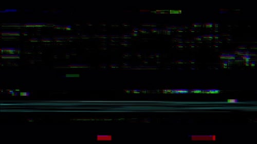 VHS Real Defects Noise and Artifacts Glitches From an Old Tape Black Screen