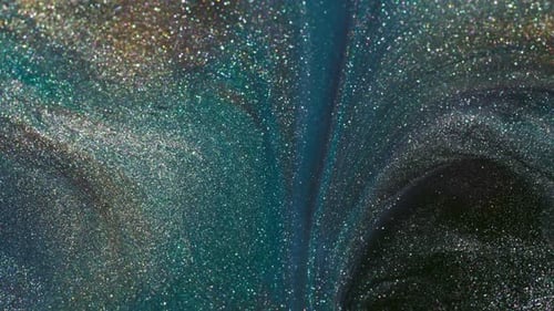 Sparkling Abstract Background with Teal and Gold Shimmer