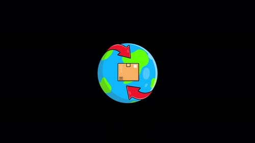 Animated Global Delivery Concept Video - Transparent