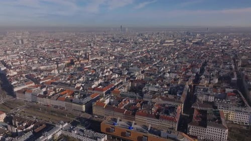 Aerial Panoramic Footage of Blocks on Apartment Houses in Residential Urban Borough Town Development