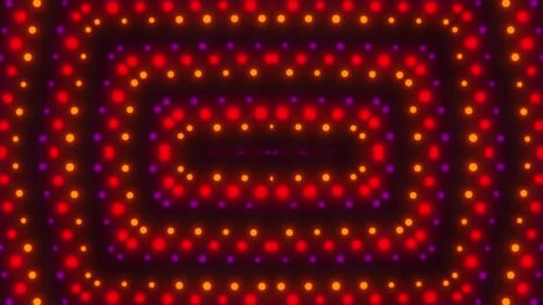 Abstract Neon Glowing Light Grid Loop Background