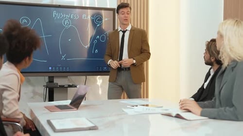 Business Meeting Presentation of Data to Team