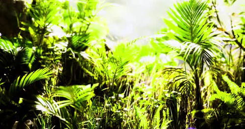 Exuberante follaje verde en una vibrante selva tropical durante el día